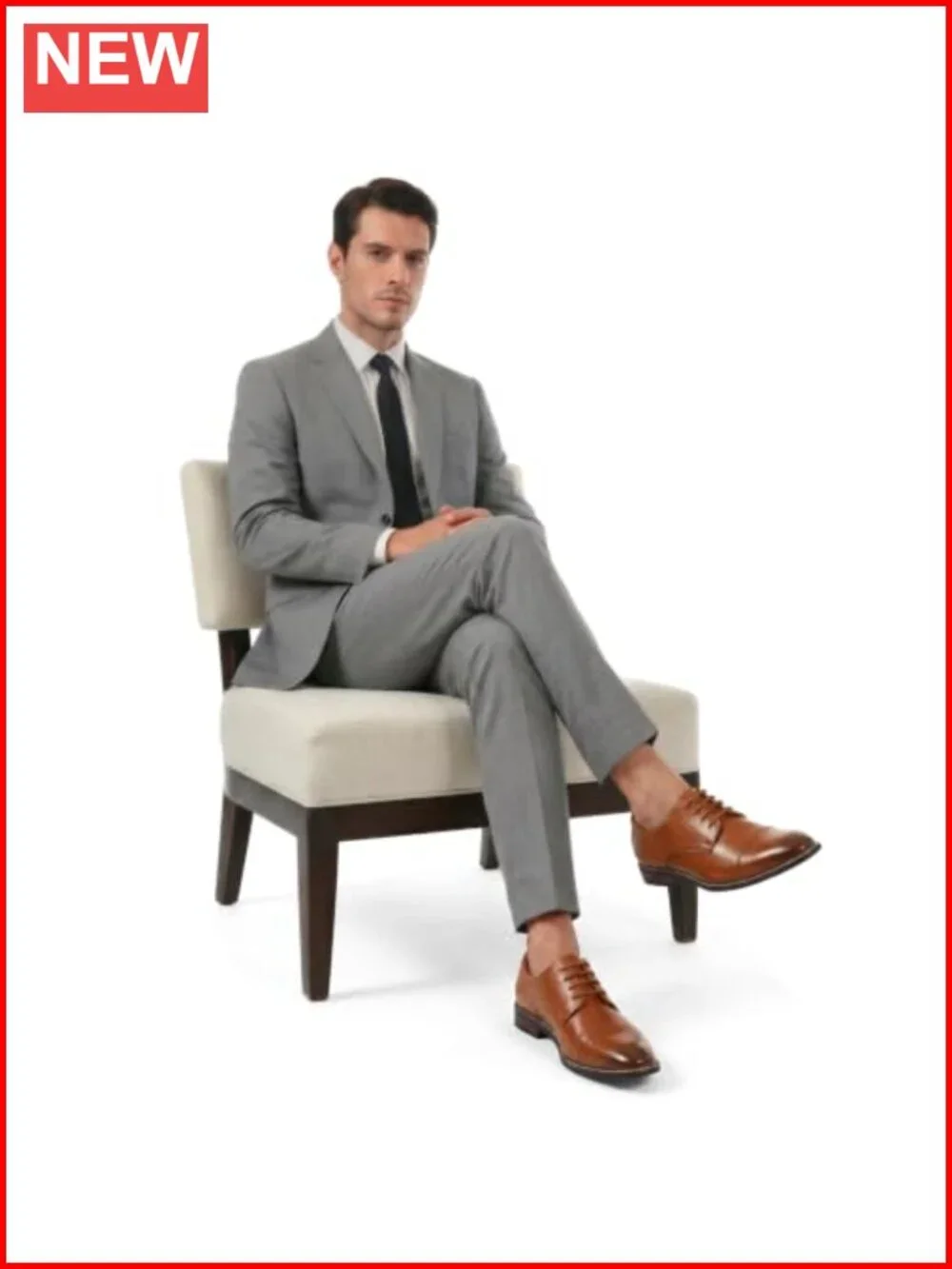 Men's Wingtip Oxford Dress Shoes - Formal Business Wedding Lace-Up
